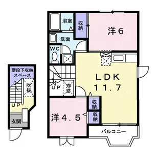 ヴィラ・エトワ−ル【2階】の間取り