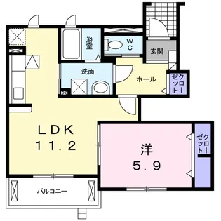 ヴィオラ多米【1階】の間取り