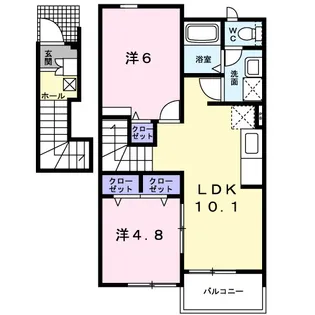サニーヴィラB3【2階】の間取り