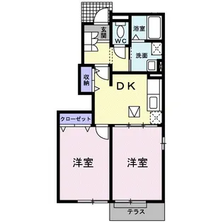 エバーグリーン【1階】の間取り