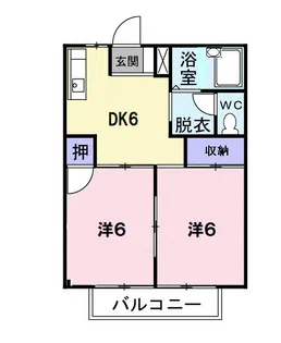 ヒーローハイツ【2階】の間取り