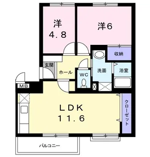 コスモスマンション【3階】の間取り
