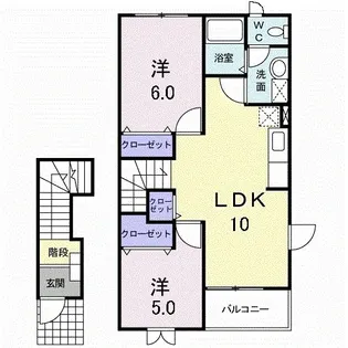 ヴィラ プリムローズ【2階】の間取り