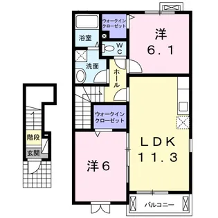 ブルック A【2階】の間取り