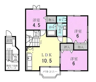 グレースコート6【2階】の間取り