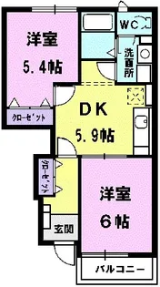 ラフォンテーヌ【1階】の間取り