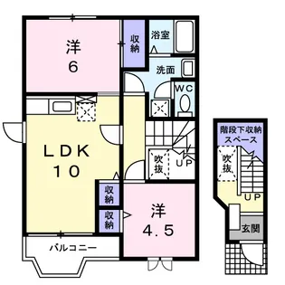 ルミエールA【2階】の間取り
