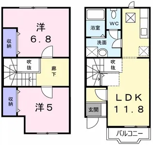 さくらコリーヌD【1階】の間取り