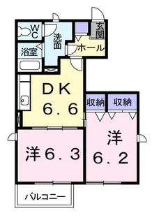 ポートヒルズ.ヴィラA【1階】の間取り