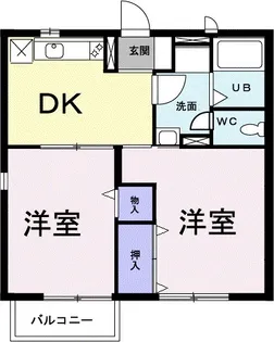 サンパティークおかもとA【1階】の間取り
