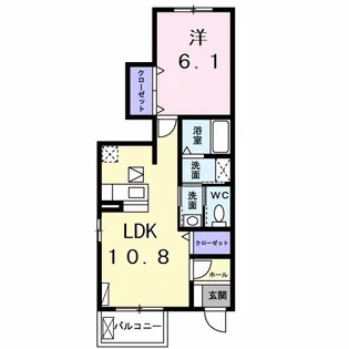 アルバソーレ KSⅡ【1階】の間取り