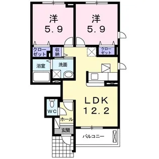 プレジャー ケイⅠ【1階】の間取り