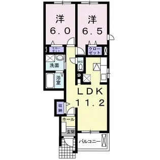 M グレインⅡ【1階】の間取り