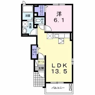ウィンド・ヒル A【1階】の間取り