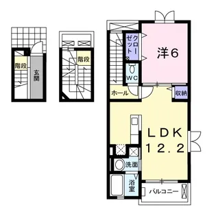 シャンルース【3階】の間取り