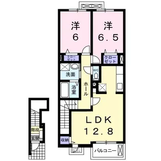 ブルックⅤ【2階】の間取り
