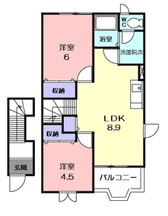 ヒルサイド テラス【2階】の間取り