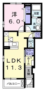 オルデンB【1階】の間取り