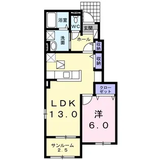 エレガンスH【1階】の間取り