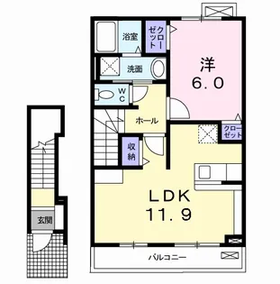 サザランド【2階】の間取り