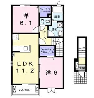 グッティⅠ【2階】の間取り