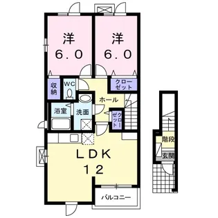 バロン アン【2階】の間取り