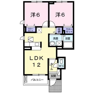バロン ドゥ【1階】の間取り