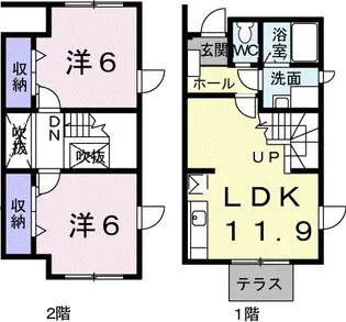 コリーヌメゾン【1階】の間取り