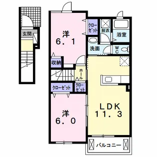 メゾン アンジュ【2階】の間取り