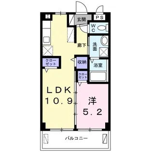 エヌズ ヴィラ レグルス【2階】の間取り