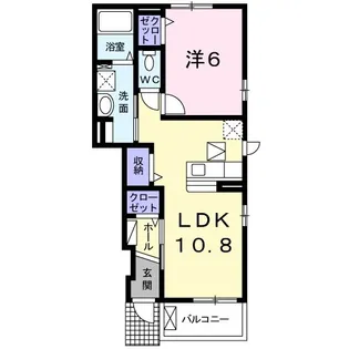 ラ フォンテ【1階】の間取り