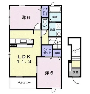 コンフォート【2階】の間取り