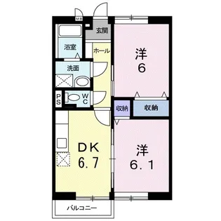メゾンエレガントⅢ【1階】の間取り