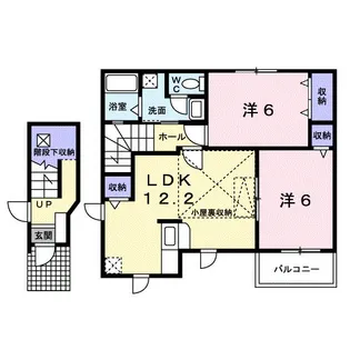 シャトー ラ プラージュB【2階】の間取り