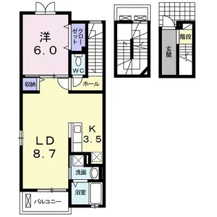 デーア・ルアン【3階】の間取り