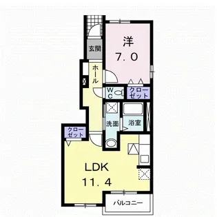 NEW レミ【1階】の間取り