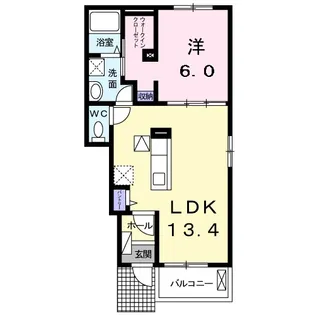 ビオーラ・ユー【1階】の間取り