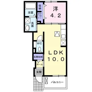 ベル・イリーデ【1階】の間取り