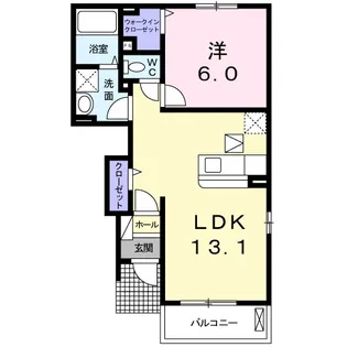 メゾン・プロムナードD【1階】の間取り
