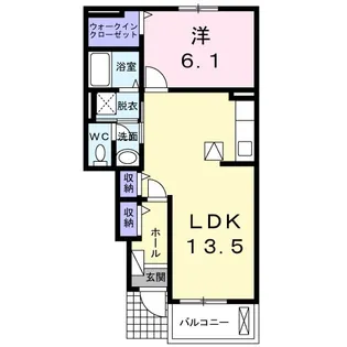 サニーレジデンスD【1階】の間取り