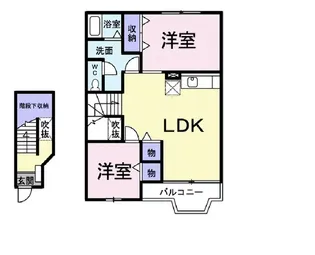 センチュリー君山B【2階】の間取り