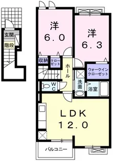 プリムラⅡ【2階】の間取り
