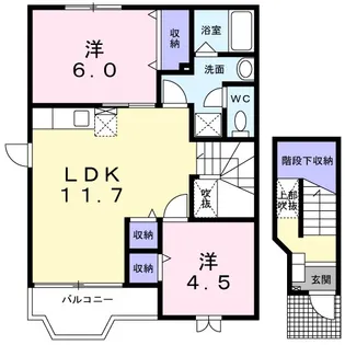 ビュー・グランテ21 A【2階】の間取り