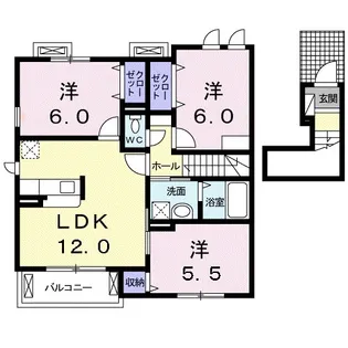 プリムローズ【2階】の間取り