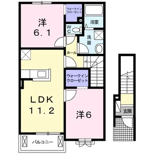 クロシェット【2階】の間取り