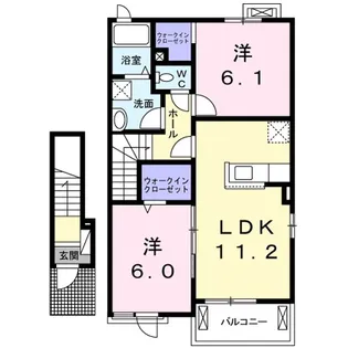 ソレイユ横島B【2階】の間取り
