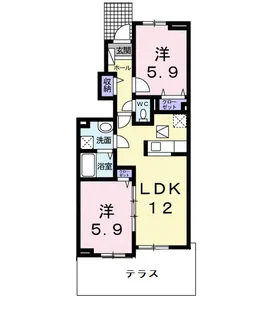 ガーデンハウス あさかぜ【1階】の間取り