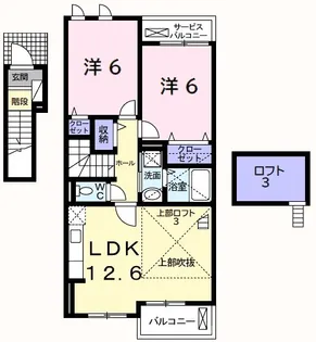 カーサ ボヌールA【2階】の間取り