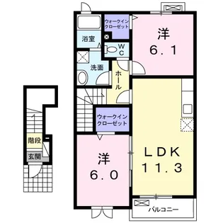 エレガンシア【2階】の間取り