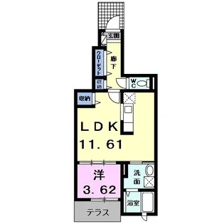 フレシール静里【1階】の間取り